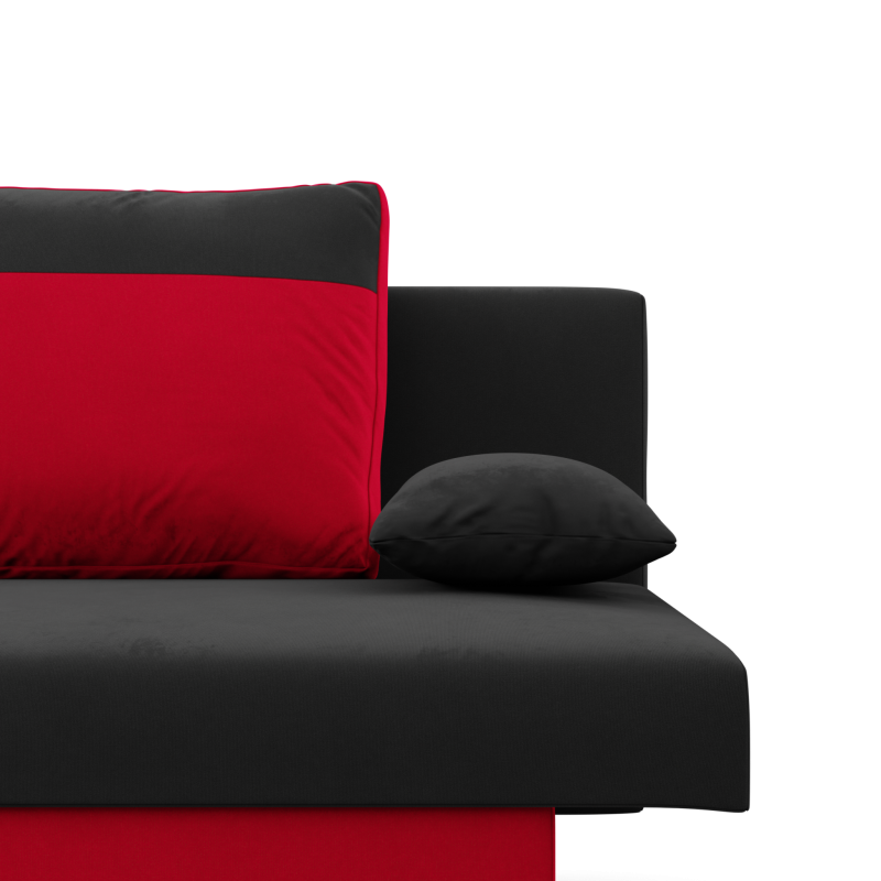 NOLA Sofa, Filling - Foam, Color - BLACK + RED NOLA Sofa, Filling - Foam, Color - BLACK + RED