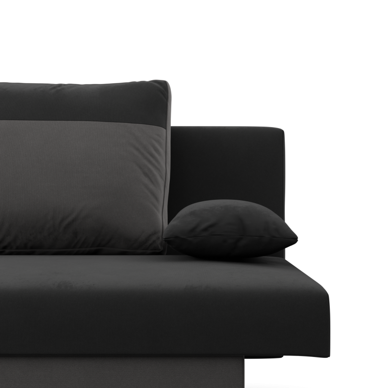 NOLA Sofa, Filling - Spring, Color - BLACK + GRAY NOLA Sofa, Filling - Spring, Color - BLACK + GRAY