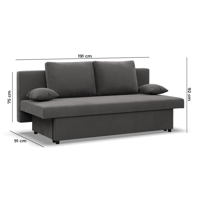 NOLA Sofa, Filling - Spring, Color - BLACK + WHITE NOLA Sofa, Filling - Spring, Color - BLACK + WHITE