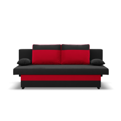 Sofa NOLA, Filling - Spring, Color - BLACK + RED Sofa NOLA, Filling - Spring, Color - BLACK + RED