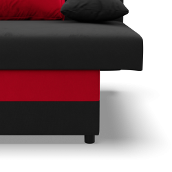 Sofa NOLA, Filling - Spring, Color - BLACK + RED Sofa NOLA, Filling - Spring, Color - BLACK + RED
