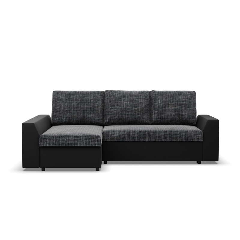 LUGO Corner Sofa, Color - ASH + BLACK LUGO Corner Sofa, Color - ASH + BLACK
