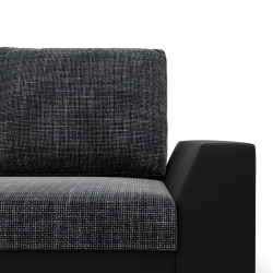 LUGO Corner Sofa, Color - ASH + BLACK LUGO Corner Sofa, Color - ASH + BLACK