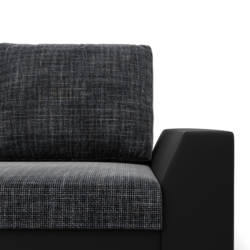 LUGO Corner Sofa, Color - ASH + BLACK LUGO Corner Sofa, Color - ASH + BLACK
