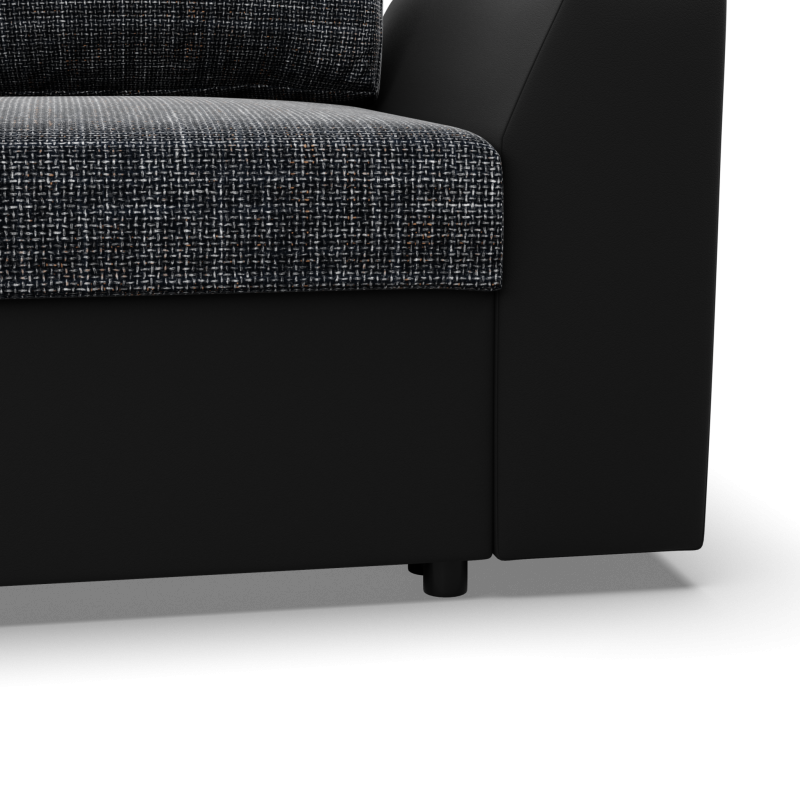 LUGO Corner Sofa, Color - ASH + BLACK LUGO Corner Sofa, Color - ASH + BLACK