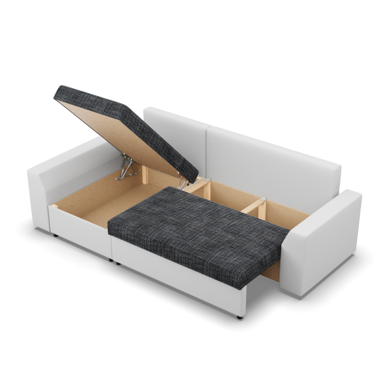 LUGO Corner Sofa, Color - ASH + WHITE LUGO Corner Sofa, Color - ASH + WHITE