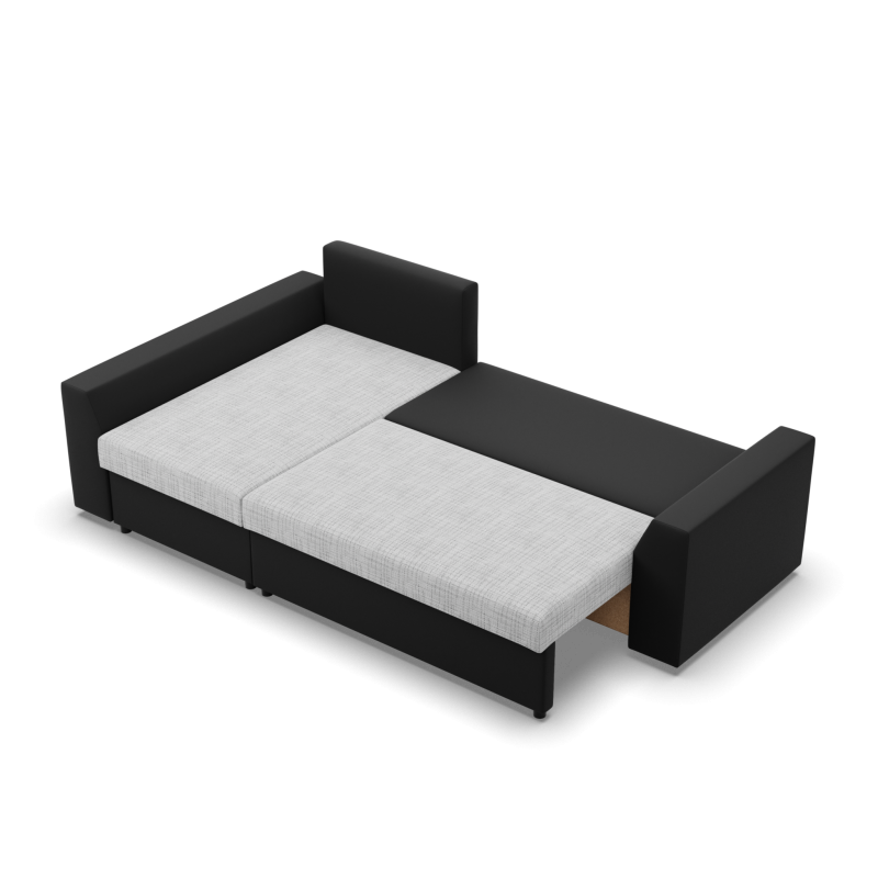 LUGO Corner Sofa, Color - GRAY + BLACK LUGO Corner Sofa, Color - GRAY + BLACK