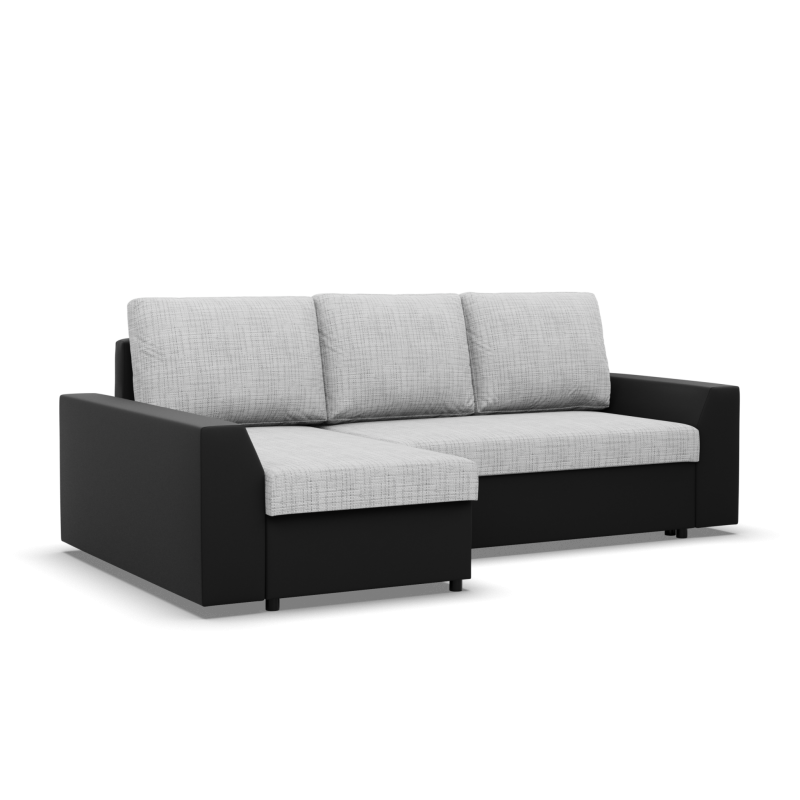 LUGO Corner Sofa, Color - GRAY + BLACK LUGO Corner Sofa, Color - GRAY + BLACK