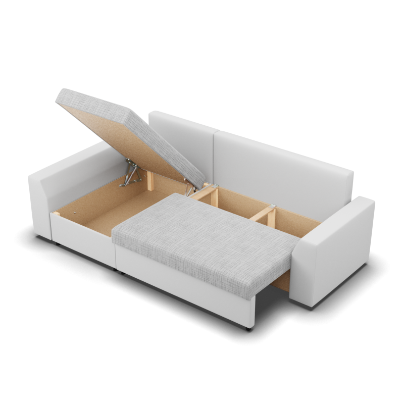 LUGO Corner Sofa, Color - GRAY + WHITE LUGO Corner Sofa, Color - GRAY + WHITE