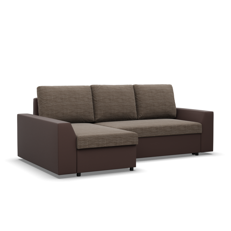 LUGO Corner Sofa, Color - CAPPUCCINO + BROWN LUGO Corner Sofa, Color - CAPPUCCINO + BROWN