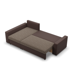LUGO Corner Sofa, Color - CAPPUCCINO + BROWN LUGO Corner Sofa, Color - CAPPUCCINO + BROWN