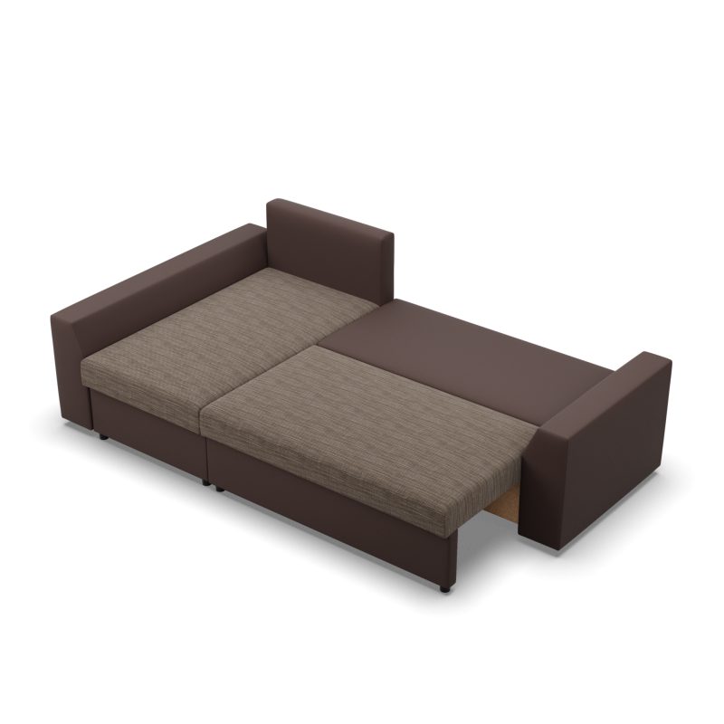 LUGO Corner Sofa, Color - CAPPUCCINO + BROWN LUGO Corner Sofa, Color - CAPPUCCINO + BROWN