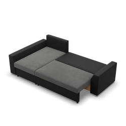 Corner Sofa LUGO, Color - DARK GRAY + BLACK Corner Sofa LUGO, Color - DARK GRAY + BLACK