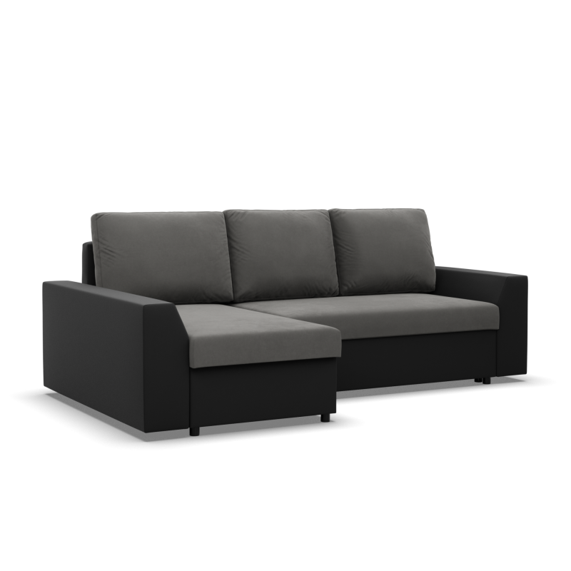Corner Sofa LUGO, Color - DARK GRAY + BLACK Corner Sofa LUGO, Color - DARK GRAY + BLACK