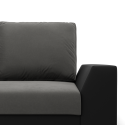 Corner Sofa LUGO, Color - DARK GRAY + BLACK Corner Sofa LUGO, Color - DARK GRAY + BLACK