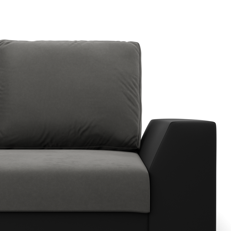 Corner Sofa LUGO, Color - DARK GRAY + BLACK Corner Sofa LUGO, Color - DARK GRAY + BLACK