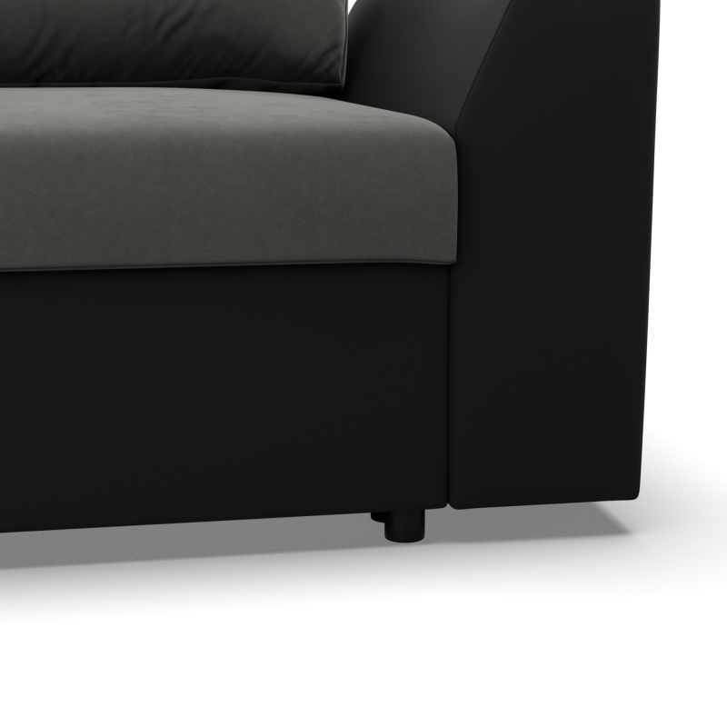 Corner Sofa LUGO, Color - DARK GRAY + BLACK Corner Sofa LUGO, Color - DARK GRAY + BLACK