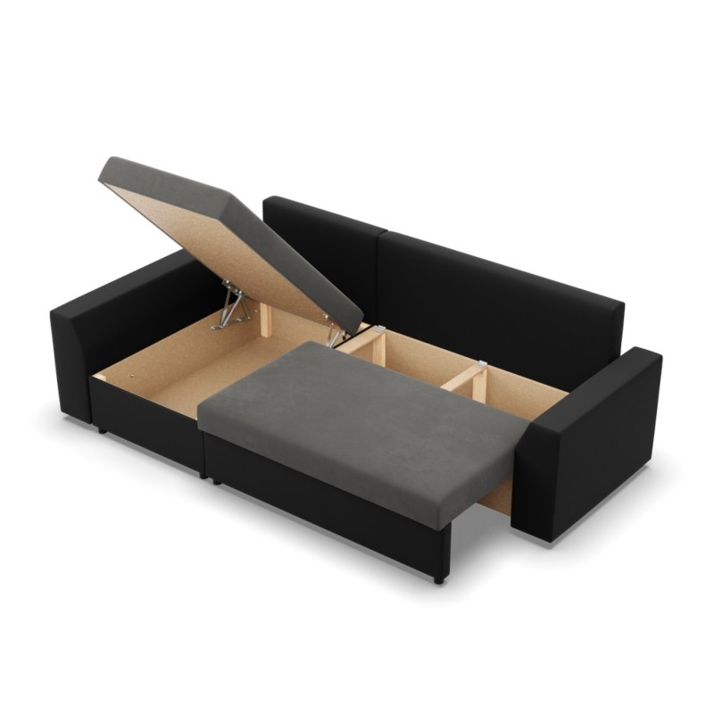 Corner Sofa LUGO, Color - DARK GRAY + BLACK Corner Sofa LUGO, Color - DARK GRAY + BLACK