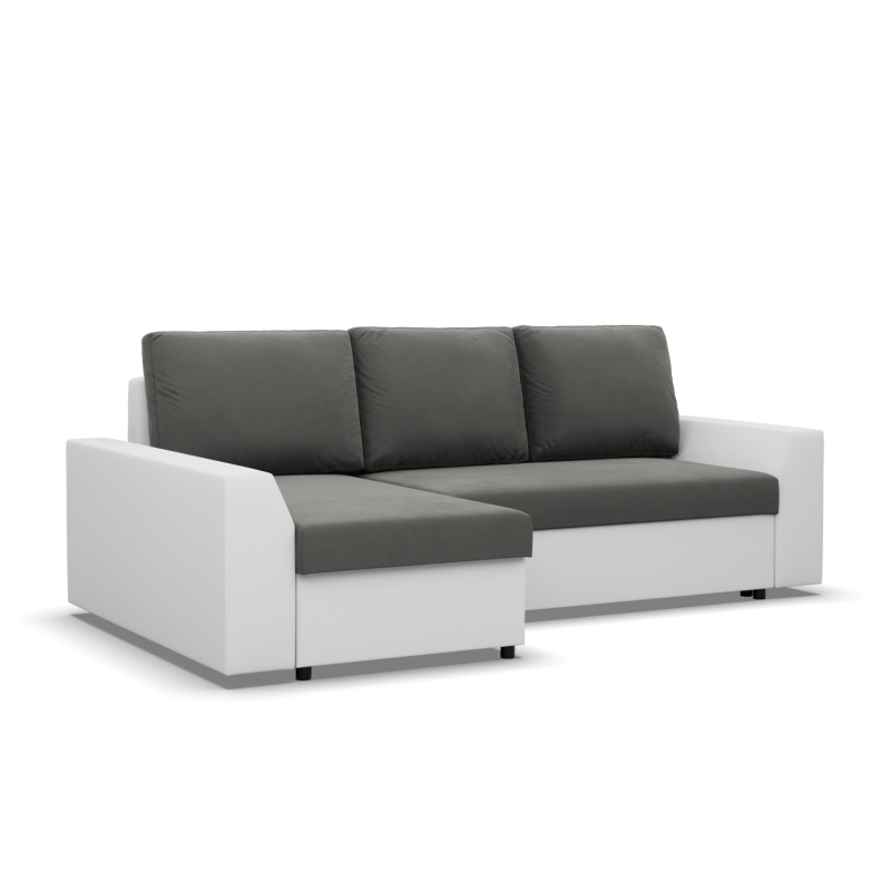 Corner sofa LUGO, Color - DARK GRAY + WHITE Corner sofa LUGO, Color - DARK GRAY + WHITE