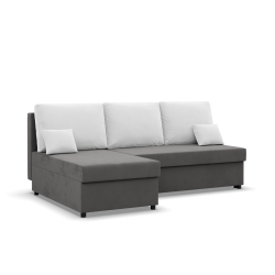 KEMI Corner Sofa, Filling - Foam, Side - LEFT, Color - GRAY + WHITE KEMI Corner Sofa, Filling - Foam, Side - LEFT, Color - GRAY + WHITE