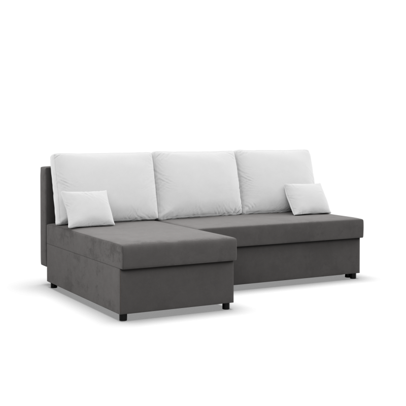 KEMI Corner Sofa, Filling - Foam, Side - LEFT, Color - GRAY + WHITE KEMI Corner Sofa, Filling - Foam, Side - LEFT, Color - GRAY + WHITE