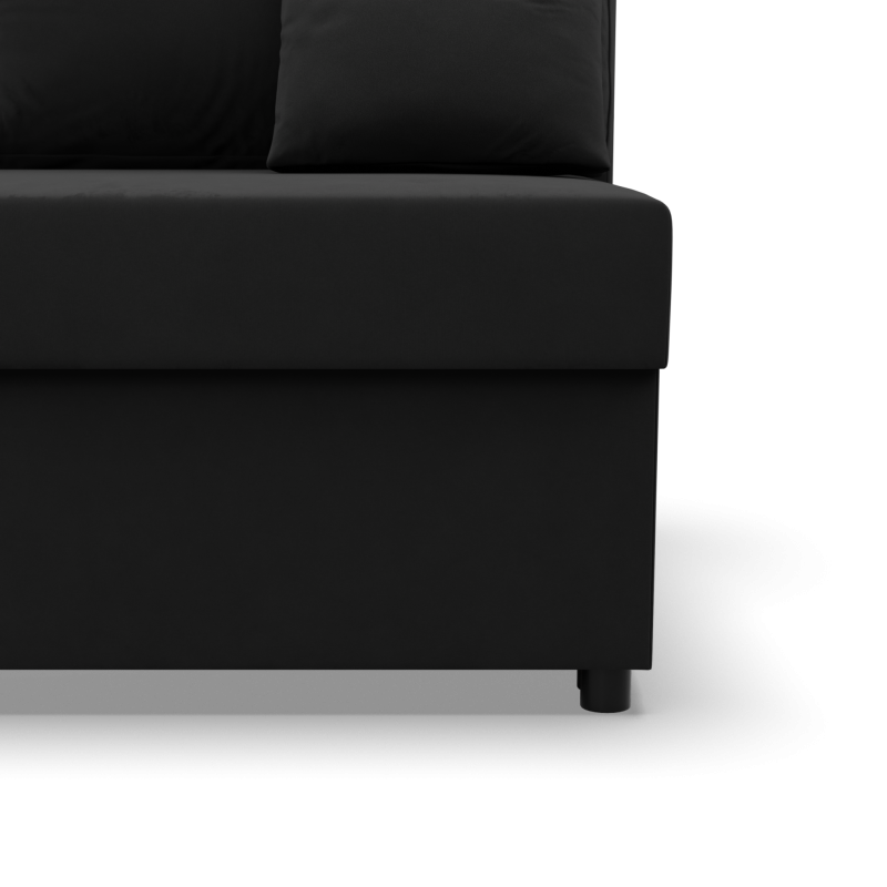 KEMI Corner Sofa, Filling - Foam, Side - LEFT, Color - BLACK KEMI Corner Sofa, Filling - Foam, Side - LEFT, Color - BLACK
