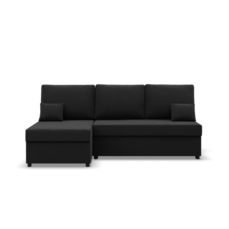 KEMI Corner Sofa, Filling - Foam, Side - LEFT, Color - BLACK KEMI Corner Sofa, Filling - Foam, Side - LEFT, Color - BLACK