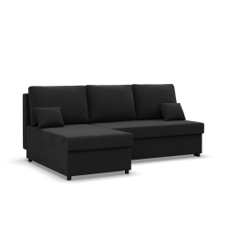 KEMI Corner Sofa, Filling - Foam, Side - LEFT, Color - BLACK KEMI Corner Sofa, Filling - Foam, Side - LEFT, Color - BLACK