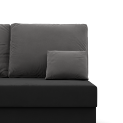 Corner sofa KEMI, Filling - Foam, Side - LEFT, Color - BLACK + GRAY Corner sofa KEMI, Filling - Foam, Side - LEFT, Color - BLACK + GRAY