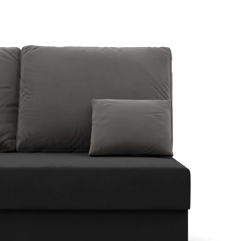 Corner sofa KEMI, Filling - Foam, Side - LEFT, Color - BLACK + GRAY Corner sofa KEMI, Filling - Foam, Side - LEFT, Color - BLACK + GRAY