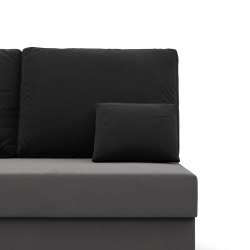 KEMI Corner Sofa, Filling - Foam, Side - LEFT, Color - GRAY + BLACK KEMI Corner Sofa, Filling - Foam, Side - LEFT, Color - GRAY + BLACK