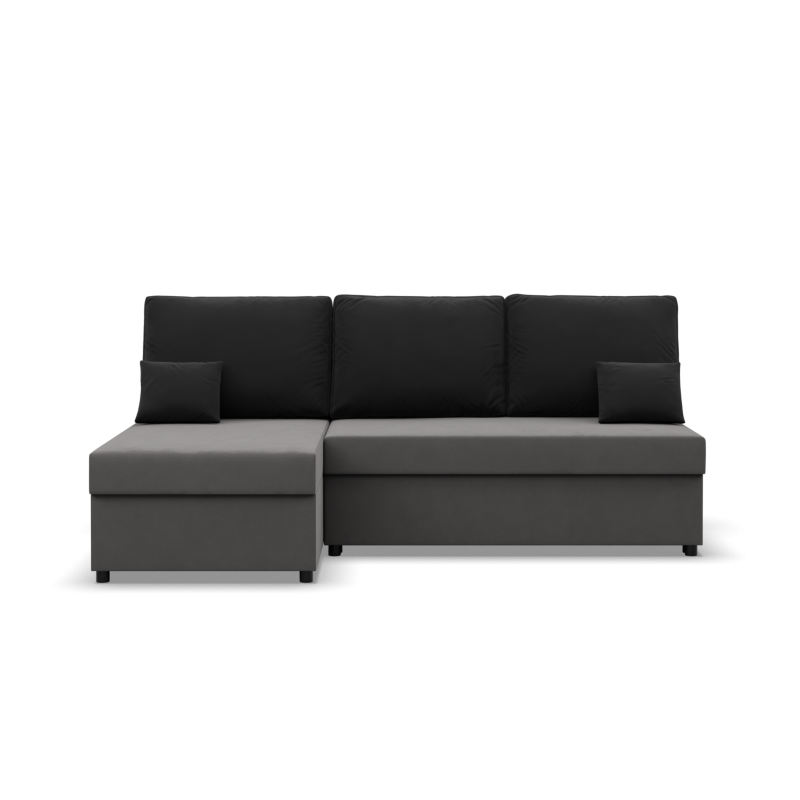 KEMI Corner Sofa, Filling - Foam, Side - LEFT, Color - GRAY + BLACK KEMI Corner Sofa, Filling - Foam, Side - LEFT, Color - GRAY + BLACK