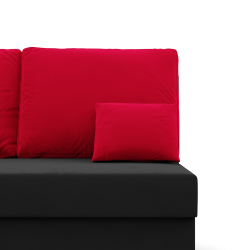KEMI corner sofa, Filling - Foam, Side - LEFT, Color - BLACK + RED KEMI corner sofa, Filling - Foam, Side - LEFT, Color - BLACK + RED