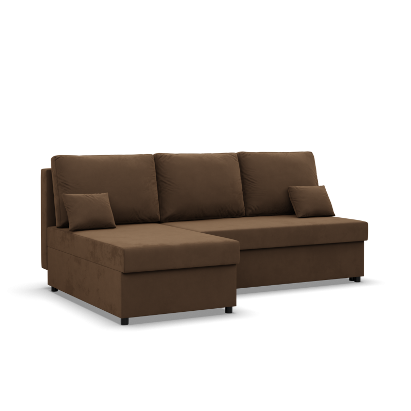 KEMI Corner Sofa, Filling - Foam, Side - LEFT, Color - BROWN KEMI Corner Sofa, Filling - Foam, Side - LEFT, Color - BROWN