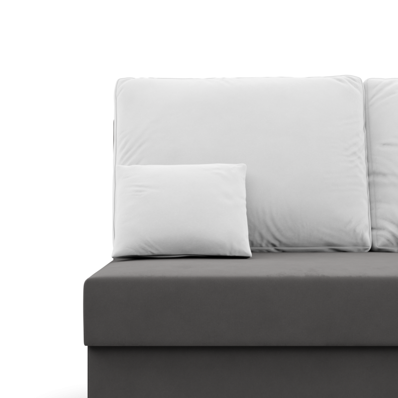 KEMI Corner Sofa, Filling - Foam, Side - RIGHT, Color - GRAY + WHITE KEMI Corner Sofa, Filling - Foam, Side - RIGHT, Color - GRAY + WHITE