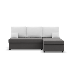 KEMI Corner Sofa, Filling - Foam, Side - RIGHT, Color - GRAY + WHITE KEMI Corner Sofa, Filling - Foam, Side - RIGHT, Color - GRAY + WHITE