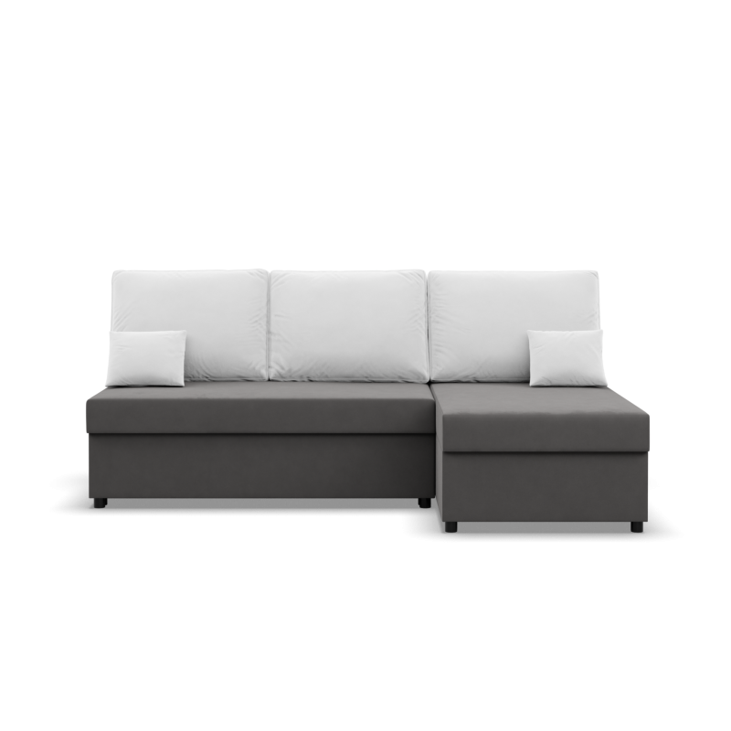 KEMI Corner Sofa, Filling - Foam, Side - RIGHT, Color - GRAY + WHITE KEMI Corner Sofa, Filling - Foam, Side - RIGHT, Color - GRAY + WHITE