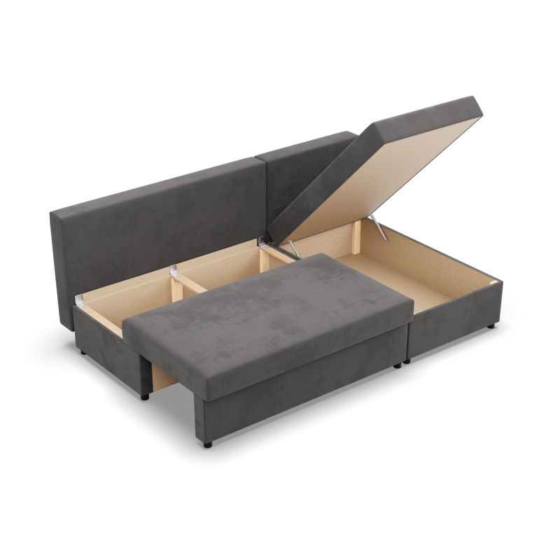 KEMI Corner Sofa, Filling - Foam, Side - RIGHT, Color - GRAY KEMI Corner Sofa, Filling - Foam, Side - RIGHT, Color - GRAY