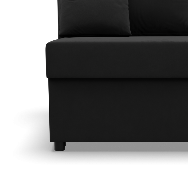 KEMI Corner Sofa, Filling - Foam, Side - RIGHT, Color - BLACK KEMI Corner Sofa, Filling - Foam, Side - RIGHT, Color - BLACK