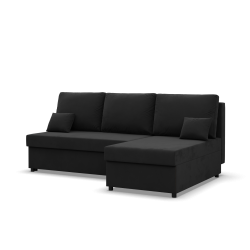 KEMI Corner Sofa, Filling - Foam, Side - RIGHT, Color - BLACK KEMI Corner Sofa, Filling - Foam, Side - RIGHT, Color - BLACK