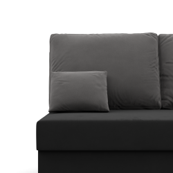 KEMI Corner Sofa, Filling - Foam, Side - RIGHT, Color - BLACK + GRAY KEMI Corner Sofa, Filling - Foam, Side - RIGHT, Color - BLACK + GRAY