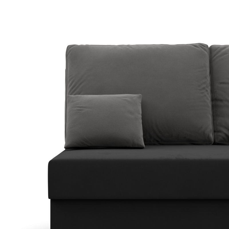 KEMI Corner Sofa, Filling - Foam, Side - RIGHT, Color - BLACK + GRAY KEMI Corner Sofa, Filling - Foam, Side - RIGHT, Color - BLACK + GRAY