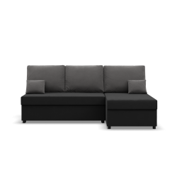 KEMI Corner Sofa, Filling - Foam, Side - RIGHT, Color - BLACK + GRAY KEMI Corner Sofa, Filling - Foam, Side - RIGHT, Color - BLACK + GRAY