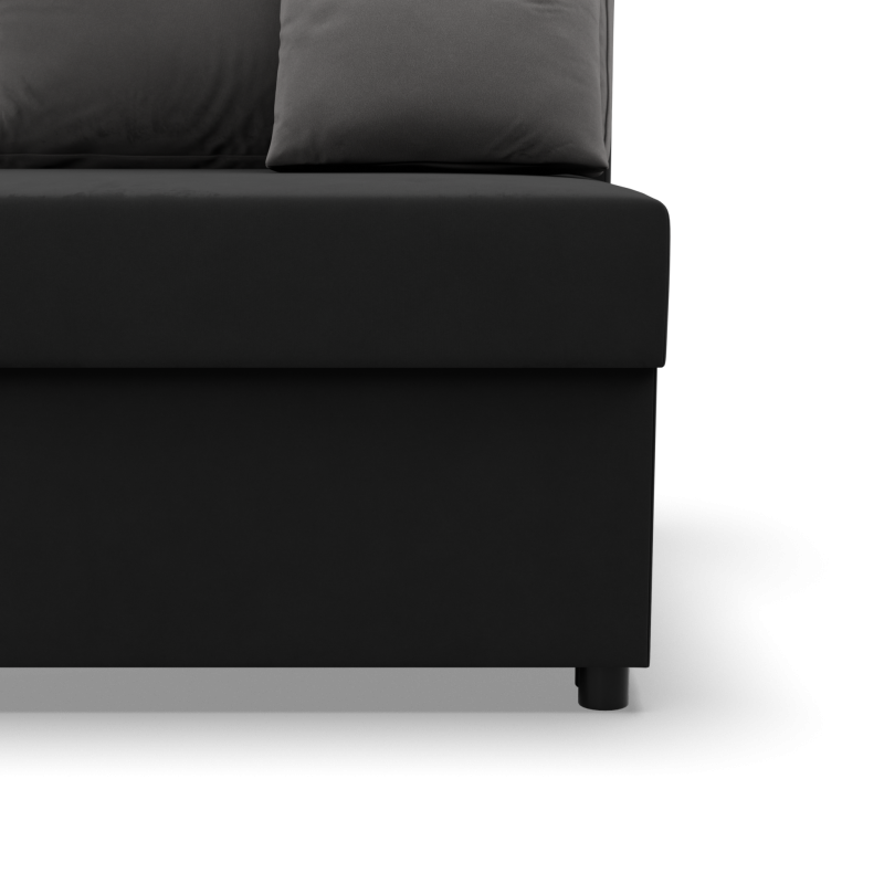 KEMI Corner Sofa, Filling - Foam, Side - RIGHT, Color - BLACK + GRAY KEMI Corner Sofa, Filling - Foam, Side - RIGHT, Color - BLACK + GRAY