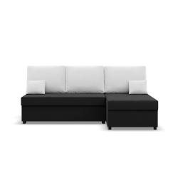 KEMI Corner Sofa, Filling - Foam, Side - RIGHT, Color - BLACK + WHITE KEMI Corner Sofa, Filling - Foam, Side - RIGHT, Color - BLACK + WHITE