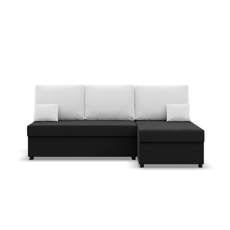 KEMI Corner Sofa, Filling - Foam, Side - RIGHT, Color - BLACK + WHITE KEMI Corner Sofa, Filling - Foam, Side - RIGHT, Color - BLACK + WHITE