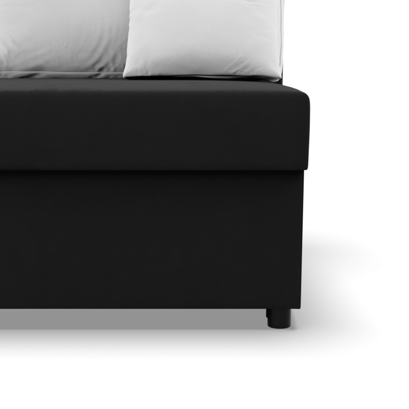 KEMI Corner Sofa, Filling - Foam, Side - RIGHT, Color - BLACK + WHITE KEMI Corner Sofa, Filling - Foam, Side - RIGHT, Color - BLACK + WHITE