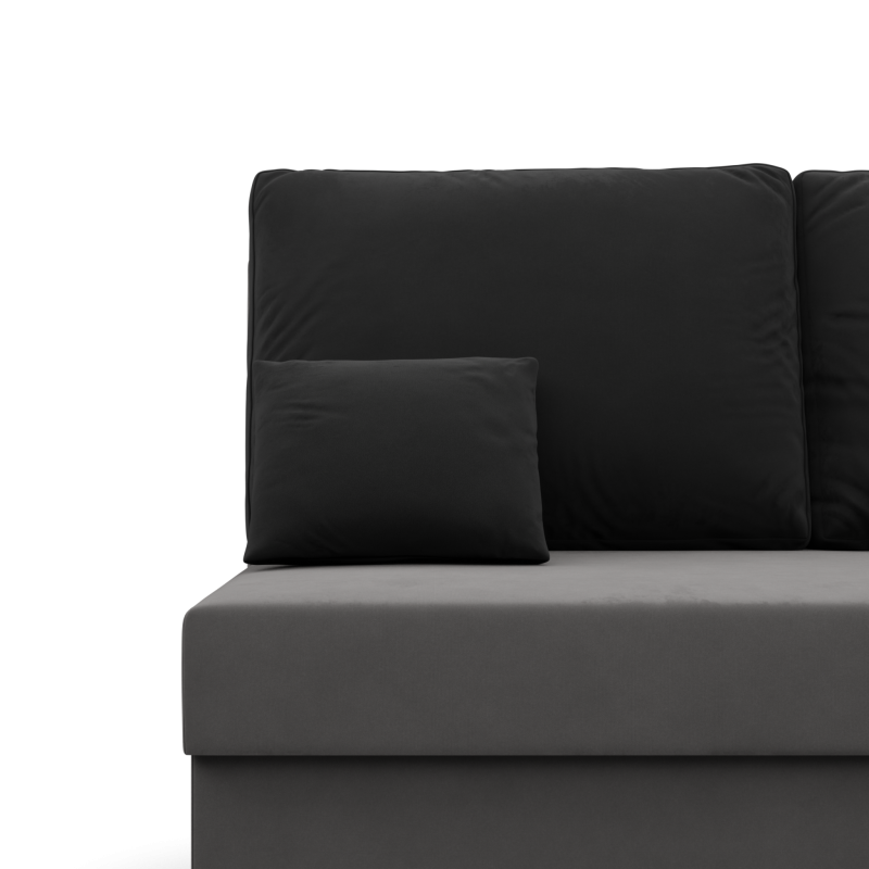 KEMI Corner Sofa, Filling - Foam, Side - RIGHT, Color - GRAY + BLACK KEMI Corner Sofa, Filling - Foam, Side - RIGHT, Color - GRAY + BLACK
