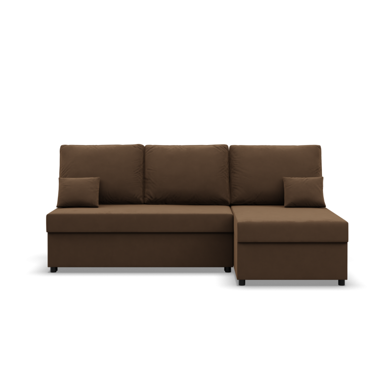 KEMI Corner Sofa, Filling - Foam, Side - RIGHT, Color - BROWN KEMI Corner Sofa, Filling - Foam, Side - RIGHT, Color - BROWN