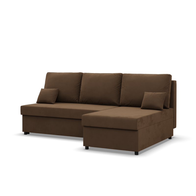 KEMI Corner Sofa, Filling - Foam, Side - RIGHT, Color - BROWN KEMI Corner Sofa, Filling - Foam, Side - RIGHT, Color - BROWN